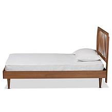 Wholesale Interiors Chiyo Walnut Brown Wood Twin Size Platform Bed
