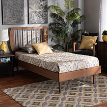 Wholesale Interiors Chiyo Walnut Brown Wood Twin Size Platform Bed