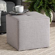 Wholesale Interiors Corinne Fabric Upholstered Ottoman