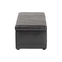 Wholesale Interiors Dennehy Bonded Leather Ottoman