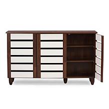 Wholesale Interiors Gisela 3-Door Wood Shoe Cabinet