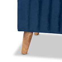 Wholesale Interiors Hanley Velvet Fabric Upholstered Storage Ottoman