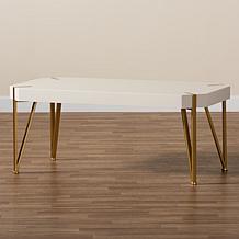 Wholesale Interiors Kassa Metal and Wood Coffee Table