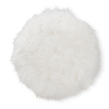Wholesale Interiors Leonie Faux Fur Upholstered Ottoman