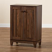 Wholesale Interiors Nissa Wood 2-Door Shoe Storage Cabinet