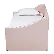 Wholesale Interiors Raphael Velvet Fabric Upholstered Twin Size Daybed