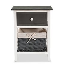 Wholesale Interiors Shadell Modern 1-Drawer Storage Unit with Basket