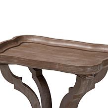 Wholesale Interiors Yannick French Country Wood End Table w/Tray Top