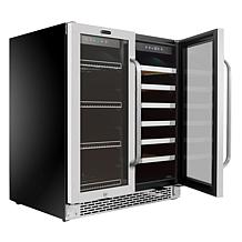 Whynter 30" Built-In French Door Dual Zone Wine and Can Refrigerator