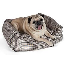 Wick-Away Plaid Rectangular Dog Bed - Large