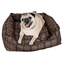 Wick-Away Plaid Rectangular Dog Bed - Large