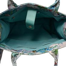 Wildflower Parisian Toile Print Tote with Coin Purse Set