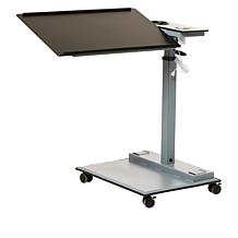 WiseLift Black Standing Desk/Overbed Table with USB Ports