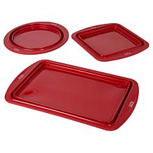 Wolfgang Puck 3-piece Collapsible Silicone Bakeware Set