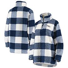 Women's G-III 4Her by Carl Banks Navy Seattle Seahawks Sherpa Plaid...