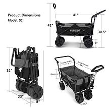 Wonderfold Wagon Beach Tire Push and Pull Folding Wagon