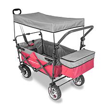 Wonderfold Wagon Push and Pull Outdoor Folding Wagon with Canopy