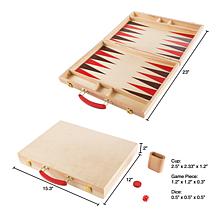 Wood Backgammon Board Game- Complete Set With Folding Board by Hey!...