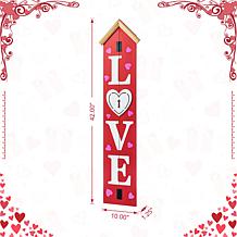 Wooden LOVE House-Shaped Porch Decor