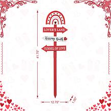 Wooden Valentine's Rainbow Word Sign Patch or Yard Stake
