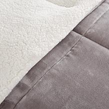 Woolrich Alton 4-pc Gray/Ivory Plush Sherpa Full/Queen Comforter Set