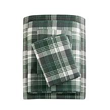 Woolrich Cotton Flannel Green Sheet Set - King