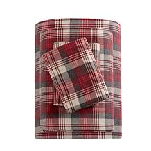 Woolrich Cotton Flannel Red Sheet Set - Cal King