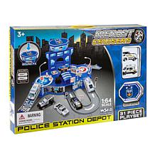 World Tech Toys Diecast Cruisers 1-64 Police Depot Playset