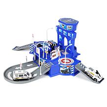 World Tech Toys Diecast Cruisers 1-64 Police Depot Playset