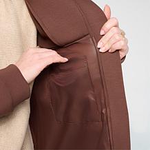 Wynne Collection Mixed Media Scuba Quilted Puffer