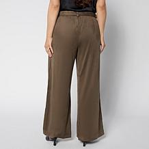 WynneCollection Belted Faux Suede Pant