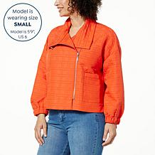 WynneCollection Jacquard Long-Sleeve Spring Jacket