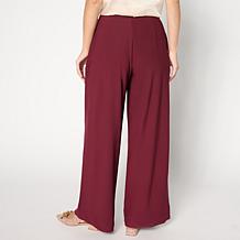 WynneCollection Luxe Crepe Soft Suiting Wide Leg Pant