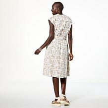 WynneCollection Novelty Clip Jacquard Sleeveless Dress