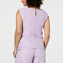 WynneCollection Occasion Sleeveless Lace Shell