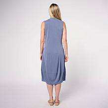 WynneCollection Sueded Jersey Sleeveless Balloon Dress