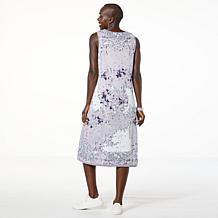 WynneLayers Abstract Print Jacquard Sweater Dress