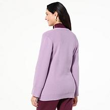 WynneLayers Button-Front Rounded Sleeve Cardigan with Shaping