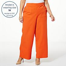WynneLayers Comfort Stretch Twill Pull-On Straight-Leg Ankle Pant