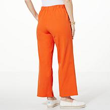 WynneLayers Comfort Stretch Twill Pull-On Straight-Leg Ankle Pant