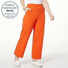 WynneLayers Comfort Stretch Twill Pull-On Straight-Leg Ankle Pant
