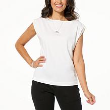 WynneLayers Cotton-Blend Sleeveless Tee