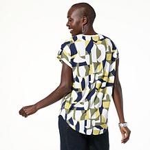 WynneLayers Dolman-Sleeve Collage Print Tee