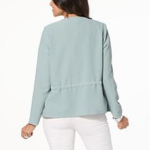 WynneLayers Drapey Twill Drawstring Jacket