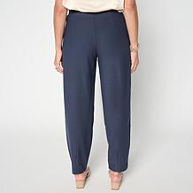 WynneLayers Essential Crepe Knit Lantern Hem Ankle Pant