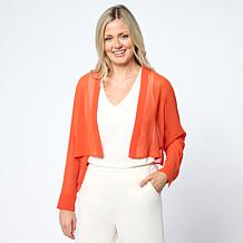 WynneLayers Open Mesh Sleeves Shrug Sweater - 22347152 | HSN