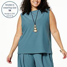 WynneLayers Luxe Crepe Crew Neck Tank