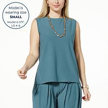 WynneLayers Luxe Crepe Crew Neck Tank