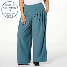 WynneLayers Luxe Crepe Wide Leg Pant with Pocket Detail