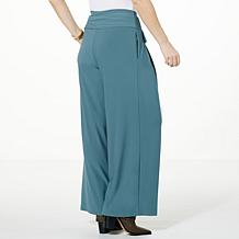 WynneLayers Luxe Crepe Wide Leg Pant with Pocket Detail